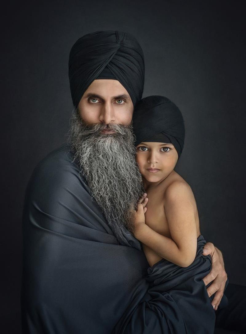 Stephanie Lachance's image of A Sikh man and a Child 