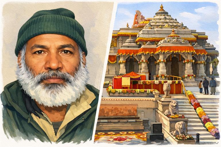 ਅਯੁੱਧਿਆ: ਰਾਮ ਮੰਦਰ 'ਚ ਨਮਾਜ਼ ਪੜ੍ਹਨ ਵਾਲਾ ਕਸ਼ਮੀਰੀ ਅਬਦੁਲ ਅਹਿਮਦ ਸ਼ੇਖ ਗ੍ਰਿਫਤਾਰ, 