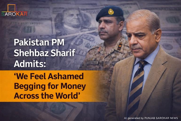  “ਸਾਨੂੰ ਦੁਨੀਆ ਭਰ ਵਿੱਚ ਪੈਸੇ ਦੀ ਭੀਖ ਮੰਗਣ ਵਿੱਚ ਸ਼ਰਮ ਆਉਂਦੀ ਹੈ” : ਸ਼ਾਹਬਾਜ਼ ਸ਼ਰੀਫ਼