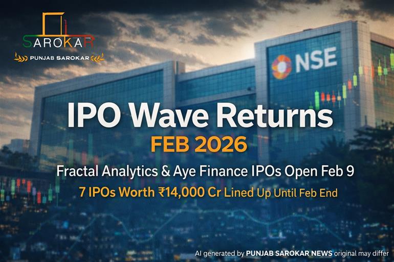 Fractal Analytics ਅਤੇ Aye Finance IPO 9 ਫਰਵਰੀ ਤੋਂ ਖੁੱਲਣਗੇ, ਫਰਵਰੀ ਅੰਤ ਤੱਕ ₹14,000 ਕਰੋੜ ਤੋਂ ਵੱਧ ਦੇ 7 IPO ਲਾਈਨਅਪ