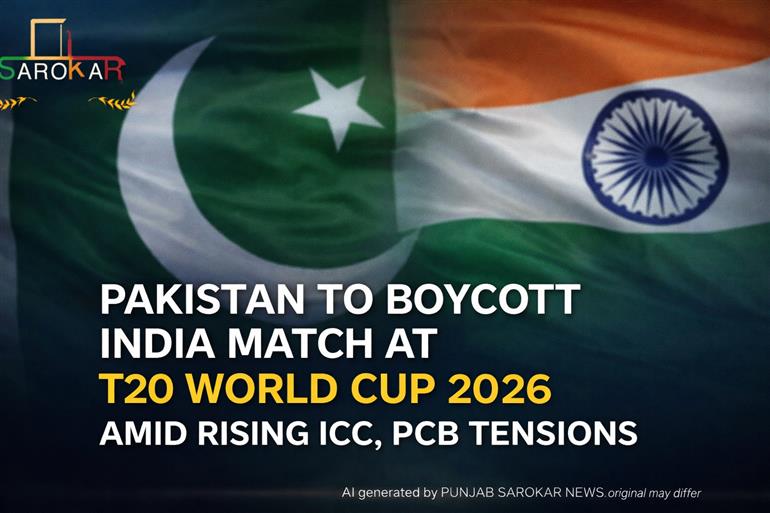 T20 ਵਰਲਡ ਕਪ 2026: ਭਾਰਤ–ਪਾਕਿਸਤਾਨ ਮੈਚ ’ਤੇ ਸਿਆਸੀ ਗ੍ਰਹਿਣ, ICC–PCB ਵਿਚਾਲੇ ਤਕਰਾਰ ਗਹਿਰੀ