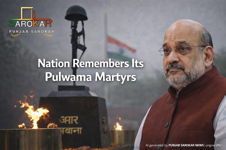 ਪੁਲਵਾਮਾ ਹਮਲੇ ਦੀ 7ਵੀਂ ਬਰਸੀ ’ਤੇ ਗ੍ਰਹਿ ਮੰਤਰੀ ਅਤੇ ਉਪ ਰਾਸ਼ਟਰਪਤੀ ਨੇ ਸ਼ਹੀਦਾਂ ਨੂੰ ਨਮਨ ਕੀਤਾ।