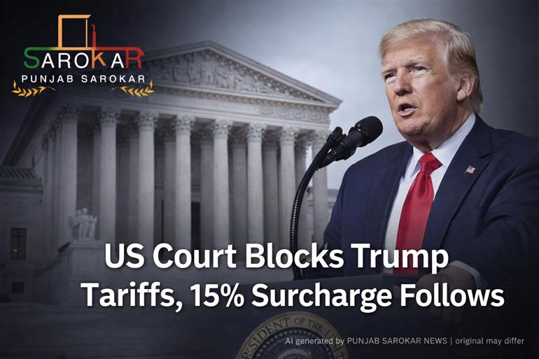 🇺🇸 ਸੁਪਰੀਮ ਕੋਰਟ ਦਾ ਫ਼ੈਸਲਾ, ਟਰੰਪ ਦਾ ਨਵਾਂ 15% ਟੈਰਿਫ਼ ਦਾਅ : ਵਿਸ਼ਵ ਵਪਾਰ ਵਿੱਚ ਅਣਿਸ਼ਚਿਤਤਾ ਵਧੀ
