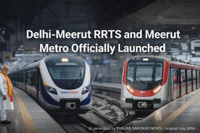 ਦਿੱਲੀ-ਮੇਰਠ RRTS ਅਤੇ ਮੇਰਠ ਮੈਟਰੋ ਦਾ ਸ਼ੁਭਾਰੰਭ: ਸਫ਼ਰ ਹੁਣ ਇੱਕ ਘੰਟੇ ਤੋਂ ਘੱਟ