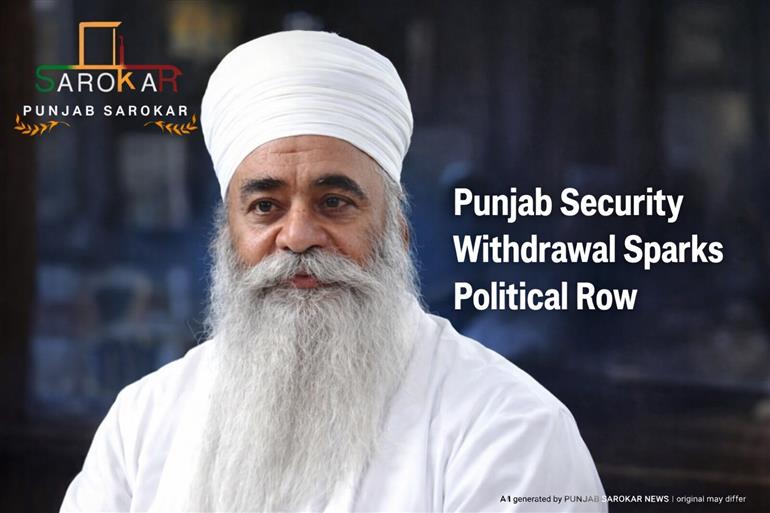 ਪੰਜਾਬ ਵਿੱਚ ਸੁਰੱਖਿਆ ਵਾਪਸੀ ਦਾ ਮਾਮਲਾ: ਧਾਰਮਿਕ ਅਗੂਆਂ ਅਤੇ ਕਲਾਕਾਰਾਂ ਤੋਂ ਕਵਰ ਹਟਾਉਣ ’ਤੇ ਸਿਆਸੀ ਤੂਫ਼ਾਨ