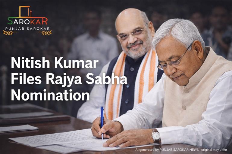 ਨੀਤੀਸ਼ ਕੁਮਾਰ ਰਾਜ ਸਭਾ ਲਈ ਨਾਮਜ਼ਦਗੀ ਦਾਖਲ, ਬਿਹਾਰ ਦੀ ਰਾਜਨੀਤੀ ਵਿੱਚ ਵੱਡਾ ਮੋੜ