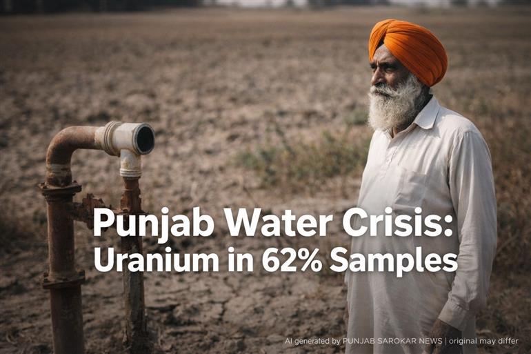 ਪੰਜਾਬ ਜਲ ਸੰਕਟ: 62% ਸੈਂਪਲਾਂ ਵਿੱਚ ਯੂਰੇਨੀਅਮ ਦਾ ਖ਼ਤਰਨਾਕ ਪ੍ਰਦੂਸ਼ਣ