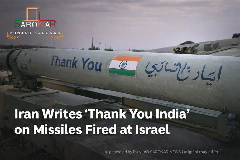 ਈਰਾਨ ਨੇ ਮਿਸਾਈਲਾਂ ‘ਤੇ “Thank You India” ਲਿਖਿਆ