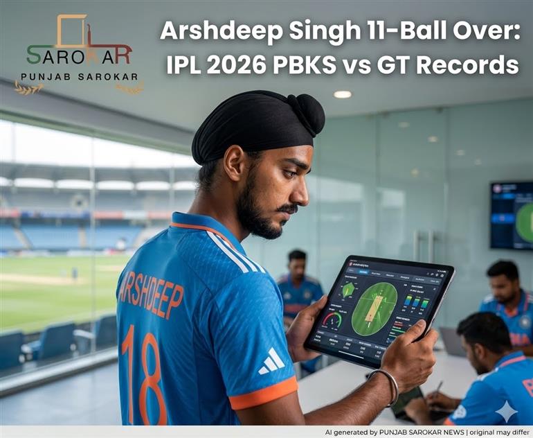 ਪੰਜਾਬ ਕਿੰਗਜ਼ ਬਨਾਮ ਗੁਜਰਾਤ ਟਾਈਟਨਸ: ਅਰਸ਼ਦੀਪ ਸਿੰਘ ਦਾ ਰਿਕਾਰਡ ਓਵਰ