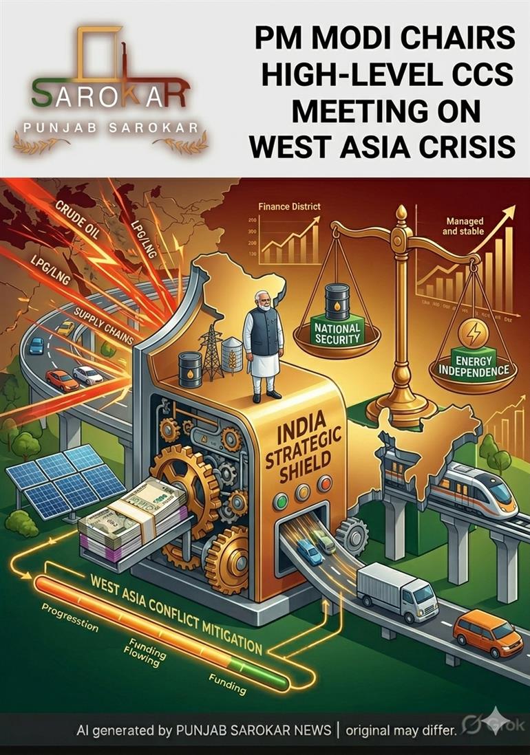 ਪੱਛਮੀ ਏਸ਼ੀਆ ਸੰਕਟ: ਪ੍ਰਧਾਨ ਮੰਤਰੀ ਮੋਦੀ ਨੇ ਸੁਰੱਖਿਆ ਬਾਰੇ ਕੈਬਨਿਟ ਕਮੇਟੀ ਦੀ ਉੱਚ-ਪੱਧਰੀ ਮੀਟਿੰਗ ਦੀ ਕੀਤੀ ਪ੍ਰਧਾਨਗੀ