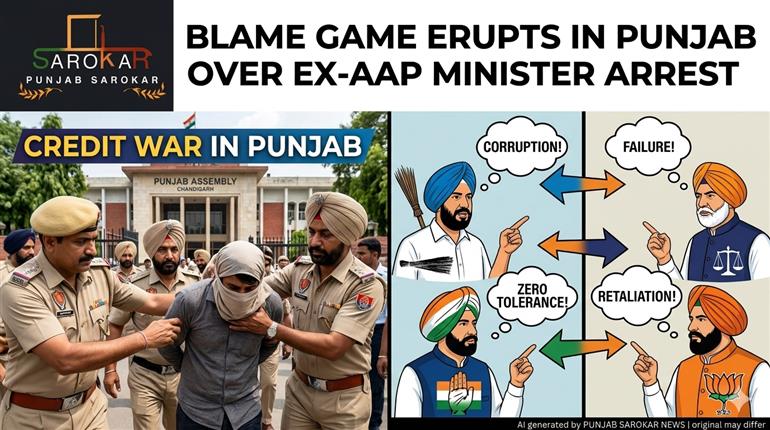 ਪੰਜਾਬ ਵਿੱਚ ਸਿਆਸੀ ‘ਕ੍ਰੈਡਿਟ ਵਾਰ’: ਸਾਬਕਾ 'ਆਪ' ਮੰਤਰੀ ਦੀ ਗ੍ਰਿਫਤਾਰੀ 'ਤੇ ਨੈਸ਼ਨਲ ਪੱਧਰ 'ਤੇ ਭਿੜੀਆਂ ਪਾਰਟੀਆਂ
