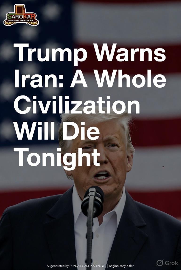 ਟ੍ਰੰਪ ਦਾ ਇਰਾਨ ਨੂੰ ਭਿਆਨਕ ਚਿਤਾਵਨੀ: “ਅੱਜ ਰਾਤ ਇੱਕ ਪੂਰੀ ਸਭਿਅਤਾ ਮਰ ਜਾਵੇਗੀ” – ਹਾਰਮੁਜ਼ ਸਟ੍ਰੇਟ ਖੋਲ੍ਹਣ ਦੀ ਡੈਡਲਾਈਨ ਲੱਗੀ