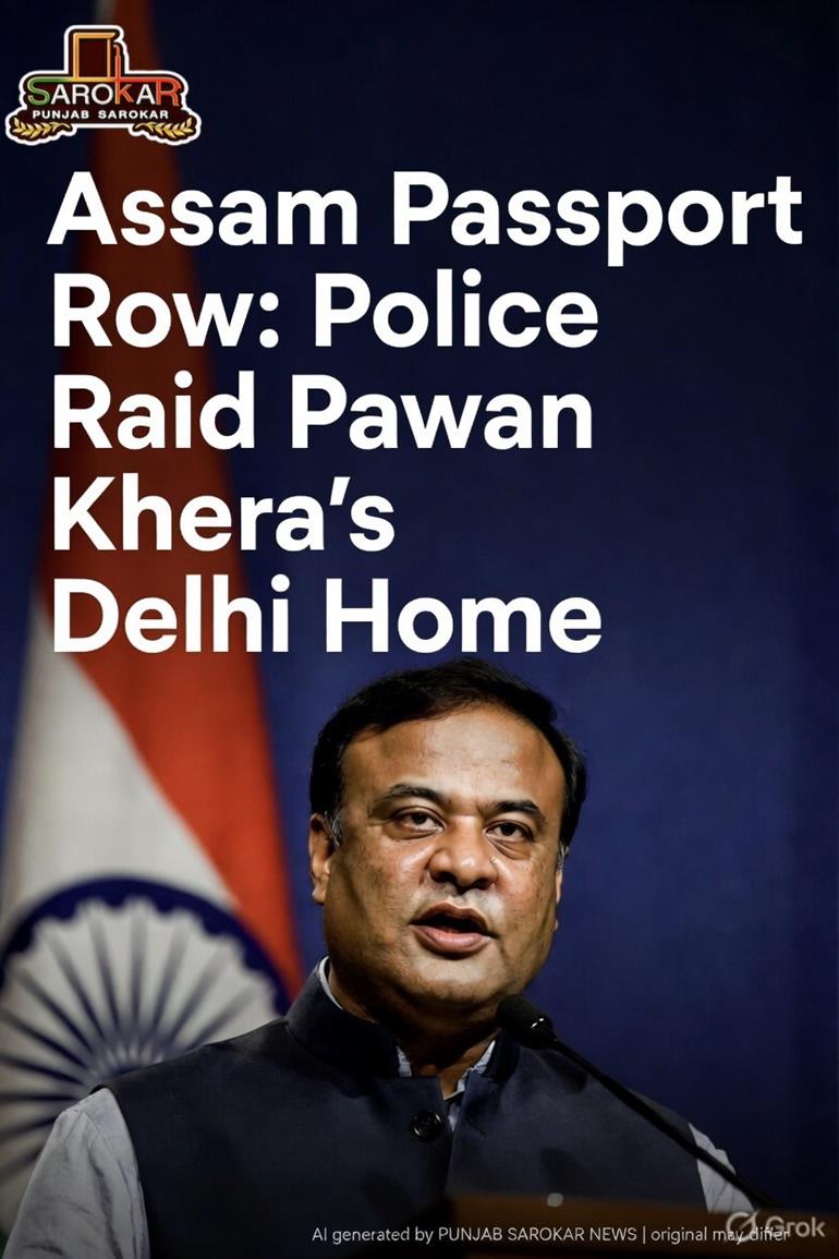ਅਸਮ ਪਾਸਪੋਰਟ ਵਿਵਾਦ ਭੜਕਿਆ: ਪਵਨ ਖੇੜਾ ਦੇ ਦਿੱਲੀ ਘਰ ਉੱਤੇ ਅਸਮ ਪੁਲਿਸ ਦੀ ਛਾਪਾ, ਹਿਮੰਤਾ ਦੀ ਪਤਨੀ ਨੇ ਕੀਤੀ ਐਫਆਈਆਰ