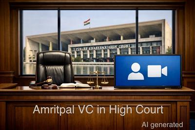 Amritpal Singh Appears Before Punjab & Haryana High Court via Video Link; Says Detention Hinders Parliamentary Duties