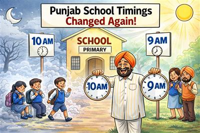 ਪੰਜਾਬ ਦੇ ਸਕੂਲਾਂ ਦਾ ਸਮਾਂ ਮੁੜ ਬਦਲਿਆ,ਅੱਜ ਇਸ ਟਾਈਮ ਖੁੱਲ੍ਹਣਗੇ ਸਕੂਲ 