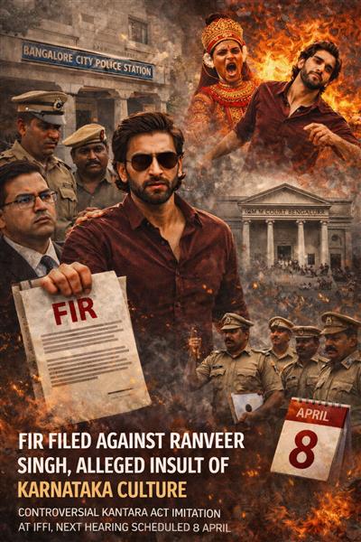 ਨਕਲਚੀ ਰਣਵੀਰ ਸਿੰਘ  ਨੂੰ ਮਹਿੰਗੀ ਪਈ ਦੈਵ ਪਰੰਪਰਾ ਦੀ ਨਕਲ - ਅਪਮਾਨ ਦੇ ਦੋਸ਼ ਹੇਠ FIR ਦਰਜ,  IFFI ਸਟੇਜ ‘ਤੇ ‘ਕਾਂਤਾਰਾ’ ਦ੍ਰਿਸ਼ ਦੀ ਨਕਲ ਨਾਲ ਹੋਇਆ ਵਿਵਾਦ, ਅਗਲੀ ਸੁਣਵਾਈ 8 ਅਪ੍ਰੈਲ ਨੂੰ   