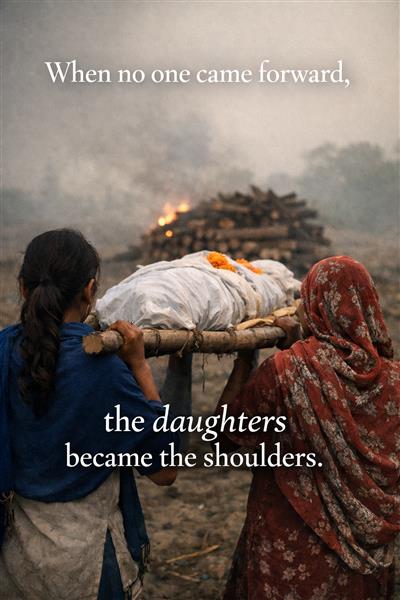 ਪਿੰਡ 'ਚੋਂ ਕੋਈ ਅਰਥੀ ਨੂੰ ਮੋਢਾ ਦੇਣ ਆਇਆ ਤਾਂ ਦੋ ਧੀਆਂ ਨੇ ਆਪ ਹੀ ਅਰਥੀ ਚੁੱਕ ਕੇ ਨਿਭਾਈਆਂ ਆਖ਼ਰੀ ਰਸਮਾਂ - ਬਿਹਾਰ ਦੇ ਛਪਰਾ 'ਚ ਸ਼ਰਮਸ਼ਾਰ ਹੋਈ ਇਨਸਾਨੀਅਤ 