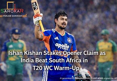 ਇਸ਼ਾਨ ਕਿਸ਼ਨ ਨੇ ਓਪਨਰ ਦੀ ਦਾਅਵੇਦਾਰੀ ਮਜ਼ਬੂਤ ਕੀਤੀ, ਟੀ20 ਵਰਲਡ ਕੱਪ ਵਾਰਮ-ਅੱਪ ਮੈਚ ‘ਚ ਭਾਰਤ ਨੇ ਦੱਖਣੀ ਅਫ਼ਰੀਕਾ ਨੂੰ ਹਰਾਇਆ