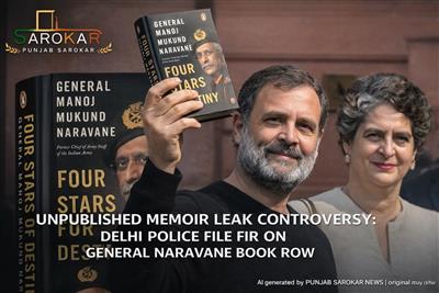 ਸਾਬਕਾ ਫ਼ੌਜ ਮੁਖੀ ਜਨਰਲ ਨਰਵਾਣੇ ਦੀ ਕਿਤਾਬ 'ਤੇ ਵਿਵਾਦ ਗਰਮਾਇਆ: ਦਿੱਲੀ ਪੁਲਿਸ ਵੱਲੋਂ FIR ਦਰਜ