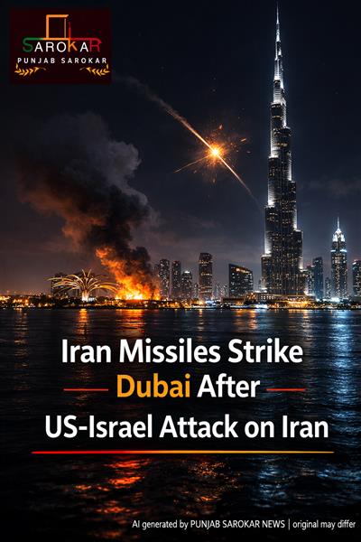 ਮੱਧ ਪੂਰਬ ਵਿੱਚ ਜੰਗ ਦੀ ਅੱਗ: ਅਮਰੀਕਾ–ਇਜ਼ਰਾਈਲ ਹਮਲਿਆਂ ਬਾਅਦ ਇਰਾਨ ਦੇ ਮਿਸਾਈਲ ਹਮਲੇ, ਦੁਬਈ ਕੰਬਿਆ