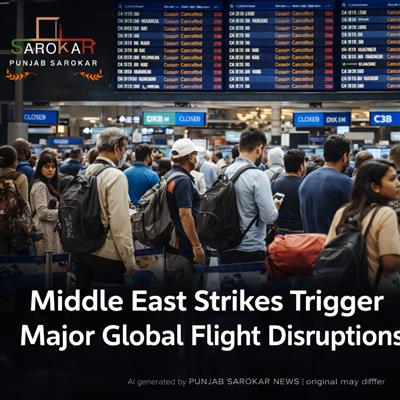 ਮੱਧ ਪੂਰਬ ਵਿੱਚ ਇਰਾਨ ’ਤੇ ਹਮਲੇ ਤੋਂ ਬਾਅਦ ਹਵਾਈ ਯਾਤਰਾ ਵਿੱਚ ਵੱਡਾ ਵਿਘਨ: ਹਜ਼ਾਰਾਂ ਯਾਤਰੀ ਫਸੇ, ਸੈਂਕੜੇ ਉਡਾਣਾਂ ਰੱਦ