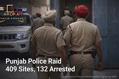 ਪੰਜਾਬ ਵਿੱਚ ਗੈਂਗਸਟਰਾਂ ਖ਼ਿਲਾਫ਼ ਵੱਡੀ ਕਾਰਵਾਈ: 409 ਛਾਪੇ, 132 ਗ੍ਰਿਫ਼ਤਾਰ