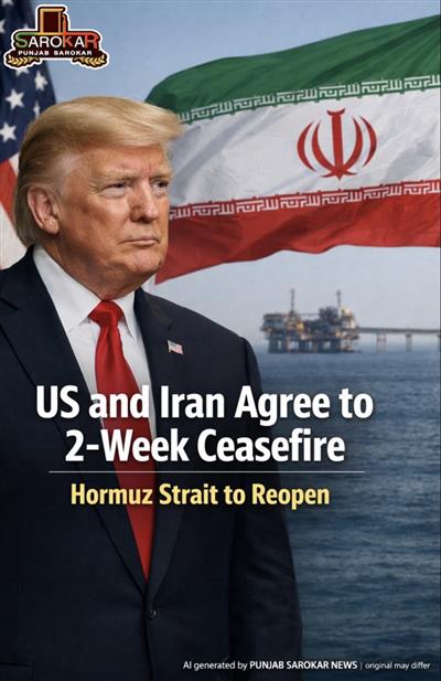 ਅਮਰੀਕਾ–ਇਰਾਨ ਵਿੱਚ 2 ਹਫ਼ਤਿਆਂ ਦਾ ਸੀਜ਼ਫਾਇਰ, ਗੱਲਬਾਤ ਦੀ ਰਾਹ ਖੁੱਲੀ
