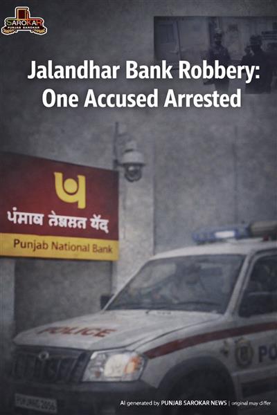 ਜਲੰਧਰ PNB ਲੁੱਟ ਮਾਮਲਾ ਸੁਲਝਿਆ, ਰਿਟਾਇਰਡ DSP ਦਾ ਪੁੱਤਰ ਗ੍ਰਿਫ਼ਤਾਰ