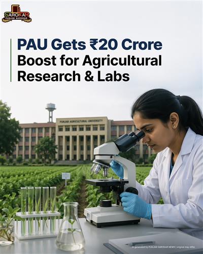 ਖੇਤੀ ਦੇ ‘ਮੱਕੇ’ ਨੂੰ ਵਿਗਿਆਨਕ ਹੁਲਾਰਾ: PAU ਦੇ ਵਿਹੜੇ ਵਰ੍ਹੇ 20 ਕਰੋੜ ਦੇ ‘ਸੋਹਲੇ’